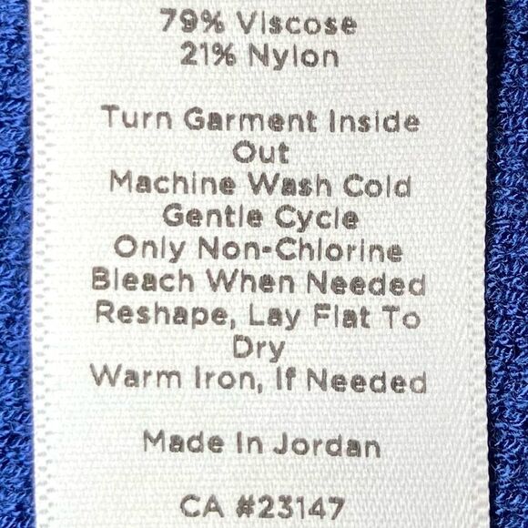 Talbots Knit Open Front Jacket in Blue/Black Women’s LP - Picture 7 of 7